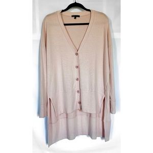 Gibson High/Low Easy Cardigan - Pink Smoke